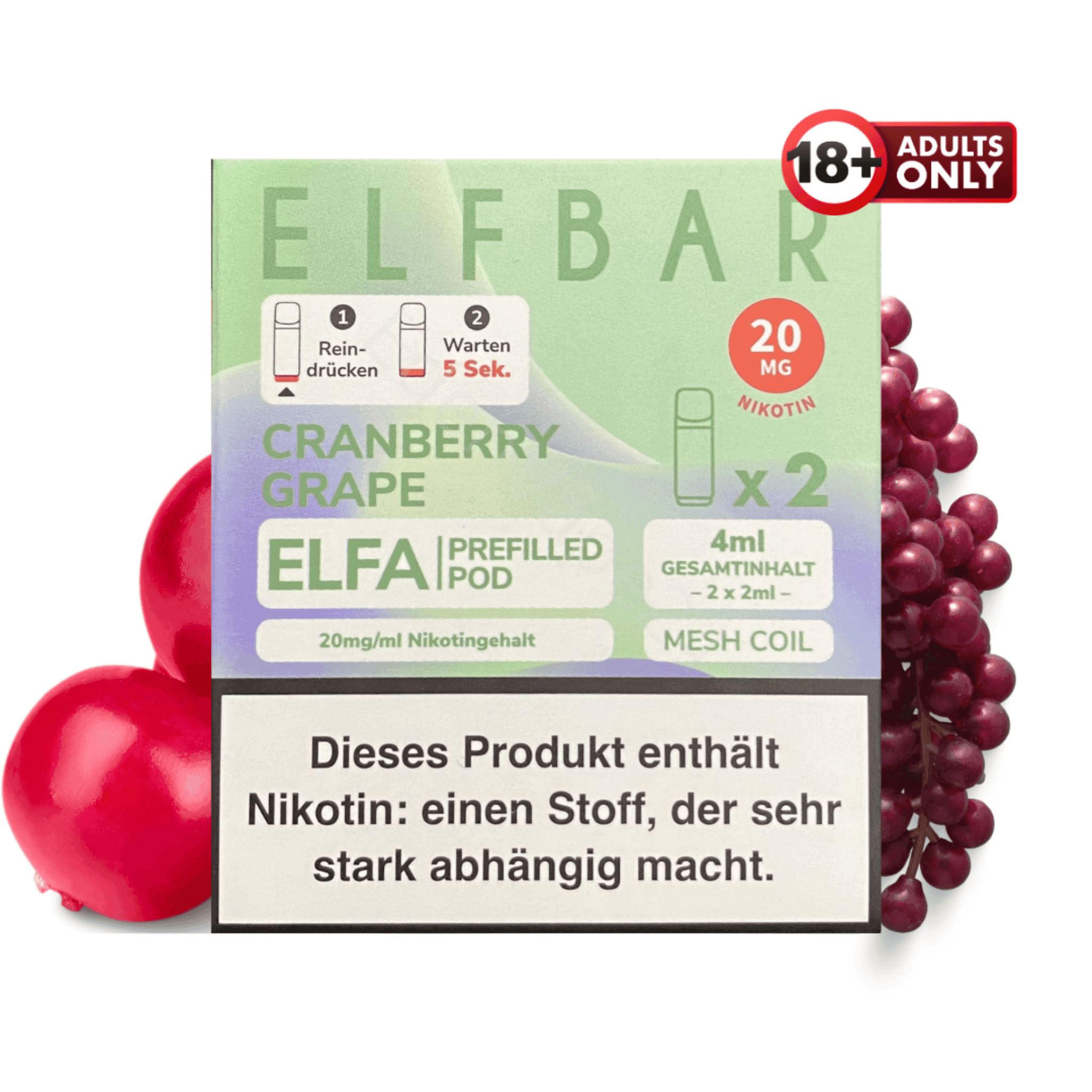 Elfbar ELFA Pod - Cranberry Grape - EdenVape24